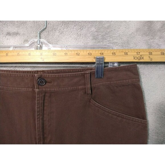 Ralph Lauren Pants Womens 12 Brown Chino Straight Leg Flat Front High Rise Twill - Picture 3 of 9